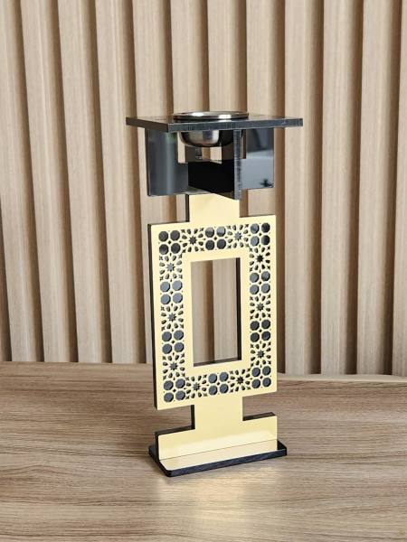 مبخره باللون الأسود و الذهبي 26 cm