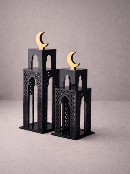 Black minarets set of 2