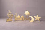 Ramadan Gold Acrylic set ( 6 pieces)