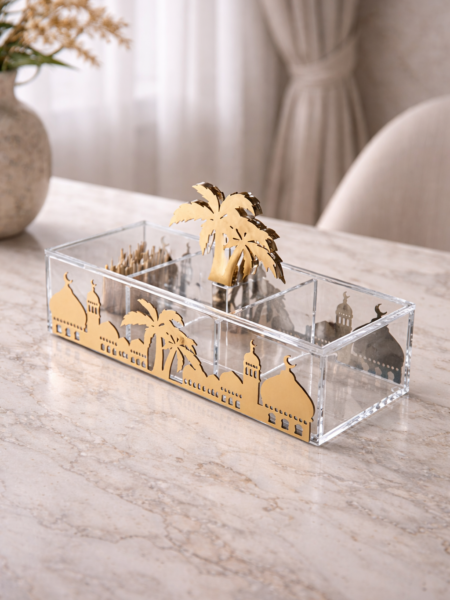علبه القبب و النخيل ذهبي
30x12x7 cm