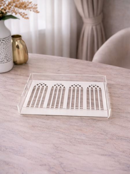 صينيه لرمضان ديزاين ابيض 40x30 cm