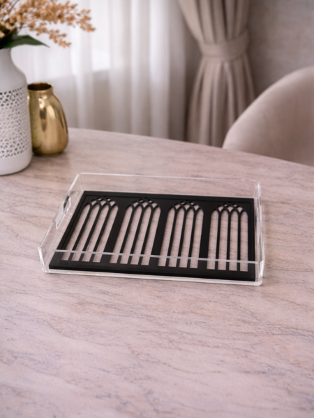 صينيه لرمضان لون اسود 
40x30 cm