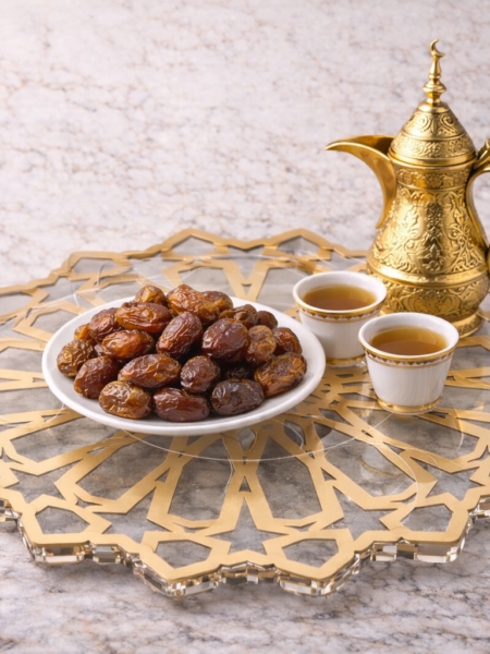 صينيه ضيافه ديزاين شرقي ذهبي 45 cm