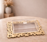 صينيه ضيافه مع غطا شفاف