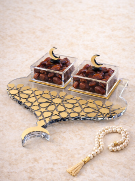 Dome tray & boxes set 46x50 cm box size 14x14 cm