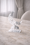 Silver mirror hilal stand 35 cm