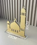 Mosque table stand front gold back black