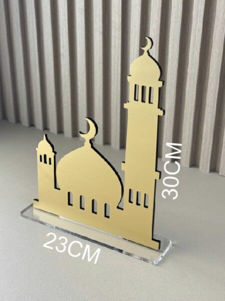 Mosque table stand front gold back black