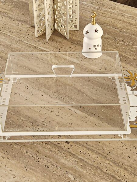 Tray stand with cover
inside space 35x25 cm