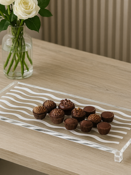 صينيه ضيافه بتصميم مودرن 60x20 cm