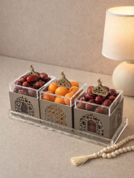 صينيه مع 3 علب