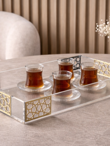 صينيه بتصميم اسلامي لون ذهبي
 45x20 cm