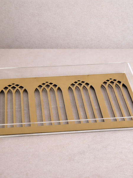 صينية ضيافة رمضانية بتصميم إسلامي أنيق، تكمّل سفرة رمضان بذوق راقٍ. 40x30 cm متوفره على الطلب فقط تجهز خلال ٣ ايام من تاريخ الطلب