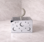 Acrylic silver mirror box 12x12x10 cm