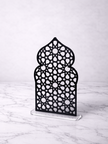 Black acrylic table stand 30 cm