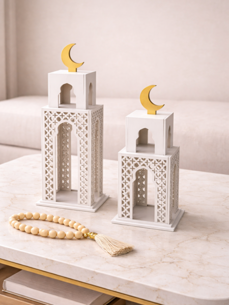 Minarets set of 2(Available by order within 3 days )heights 35 / 30 cmمتوفره على الطلب فقط تجهز خلال ٣ ايام من تاريخ الطلب